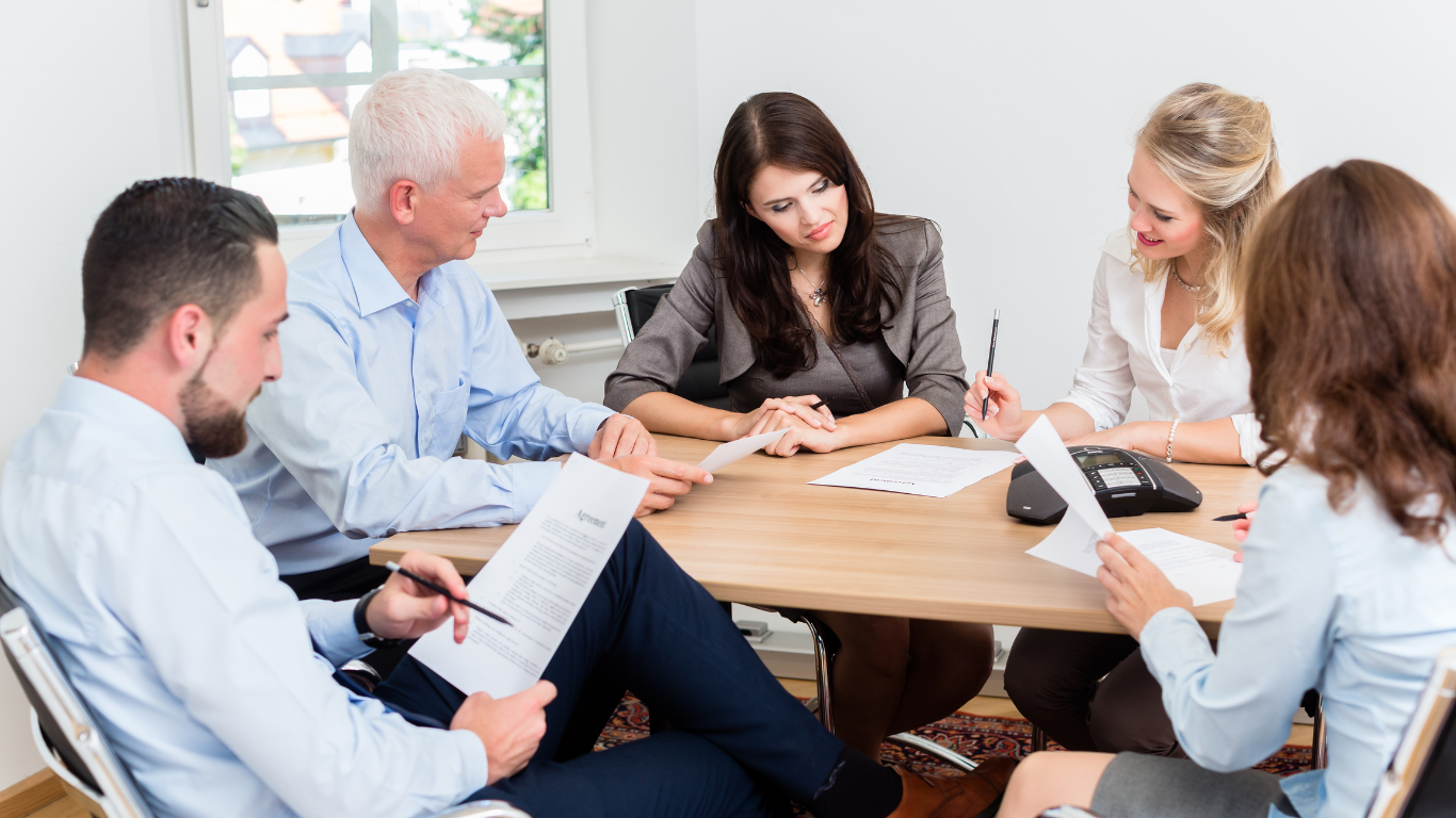 lawyers at a conference table